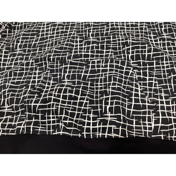 Nordstrom BY CRISTINA MARTINEZ BLACK AND WHITE GEOMETRIC HOODIE WITH POCKETS - S - Picture 8 of 8